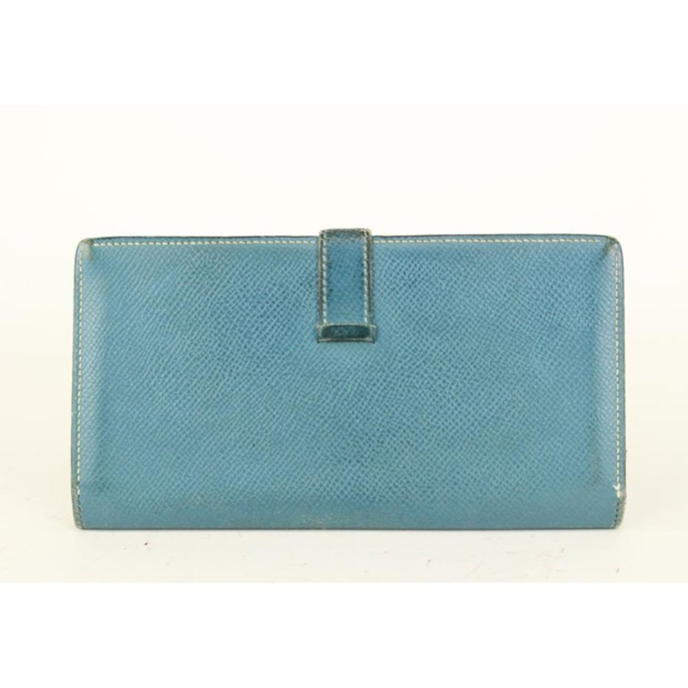 Hermès Blue Jean Bearn Bifold Long Flap 6her721 - Picture 6 of 12